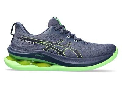 Pre-owned Asics Men's  Gelkinsei Max Sneakers In Thunder Blue/electric Lime In Multi