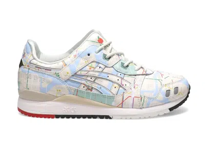 Pre-owned Asics Men's  Gellyte Iii Atmos Nyc Subway Sneakers In Birch/pure Silver