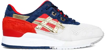 Pre-owned Asics Men's  Gellyte Iii Concepts Boston Tea Party Sneakers In Silver Cloud/gold In Multi