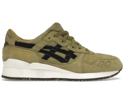 Pre-owned Asics Men's  Gellyte Iii Footpatrol Squad Sneakers In Olive/black In Multi