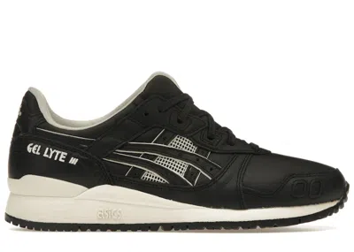 Pre-owned Asics Men's  Gellyte Iii Leather Sneakers In Black/cream In Multi
