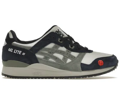 Pre-owned Asics Men's  Gellyte Iii Naruto Shippuden Kakashi Sneakers In Grey/navy Blue/faded Olive In Multi