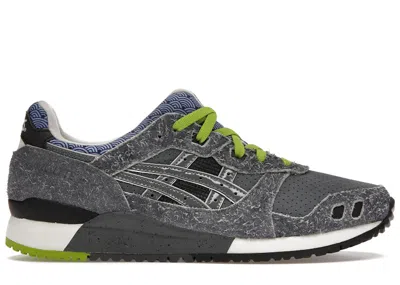 Pre-owned Asics Men's  Gellyte Iii Nice Kicks Sneakers In Castlerock/navy Blue/lime In Multi