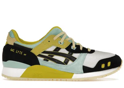 Pre-owned Asics Men's  Gellyte Iii Og Green Blue Sneakers In White/black/moss