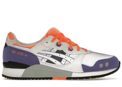 Pre-owned Asics Men's  Gellyte Iii Og Purple Sneakers In White/orange