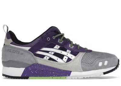 Pre-owned Asics Men's  Gellyte Iii Og Sneaker Freaker Atmos Alley Cats Sneakers In Grey/purple/neon Green