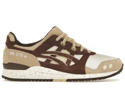 Pre-owned Asics Men's  Gellyte Iii Og Sneakers In Cream/dark Brown In Multi