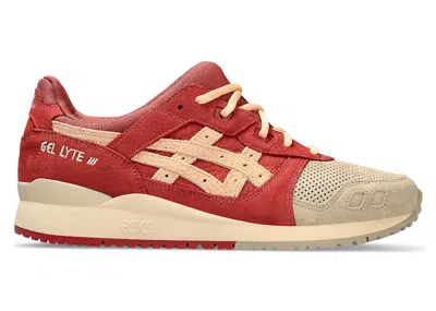 Pre-owned Asics Men's  Gellyte Iii Og Sneakers In Wood Crepe/burnt Red