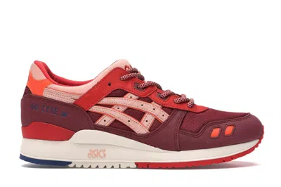 Pre-owned Asics Men's  Gellyte Iii Ronnie Fieg Volcano 2.0 Sneakers In Burgundy/ash Pink In Multi