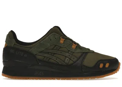 Pre-owned Asics Men's  Gellyte Iii Sneakers In Olive Canvas/black