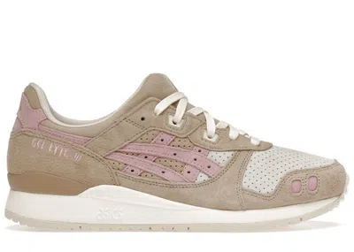 Pre-owned Asics Men's  Gellyte Iii Sneakers In Wood Crepe/plum Blossom