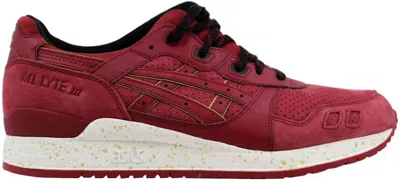 Pre-owned Asics Men's  Gellyte Iii Speckled Midsole Sneakers In Burgundy