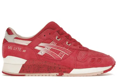 Pre-owned Asics Men's  Gellyte Iii Strawberry & Sneakers In Red/cream In Multi