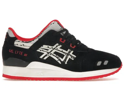 Pre-owned Asics Men's  Gellyte Iii Titolo Papercut Sneakers In Black/red/white