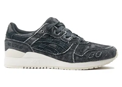 Pre-owned Asics Men's  Gellyte Iii Washed Denim Sneakers In Black