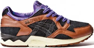 Pre-owned Asics Men's  Gellyte V Extra Butter Snake Charmer Sneakers In Saddle/black/paisley In Multi