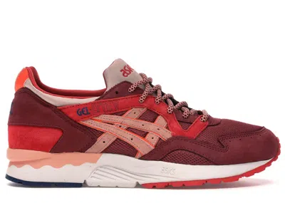 Pre-owned Asics Men's  Gellyte V Ronnie Fieg Volcano Sneakers In Burgundy/red/pink