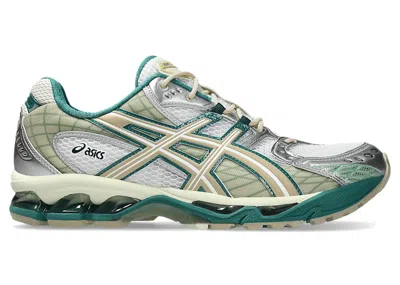 Pre-owned Asics Men's  Gelnimbus 10.1 Sneakers In White/rainy Lake