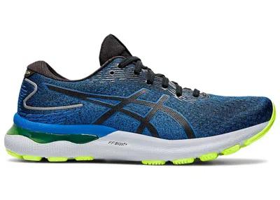 Pre-owned Asics Men's  Gelnimbus 24 Blue Sneakers In Black/lake Drive