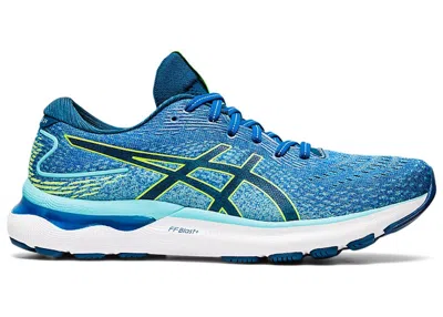 Pre-owned Asics Men's  Gelnimbus 24 Sneakers In Lake Drive/hazard Green