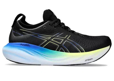 Pre-owned Asics Men's  Gelnimbus 25 Sneakers In Black/glow Yellow In Multi