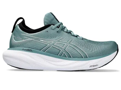 Pre-owned Asics Men's  Gelnimbus 25 Sneakers In Foggy Teal/pure Aqua In Blue
