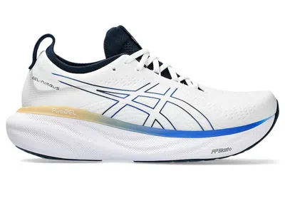 Pre-owned Asics Men's  Gelnimbus 25 Sneakers In White/illusion Blue