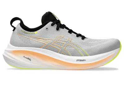 Pre-owned Asics Men's  Gelnimbus 26 Sneakers In Piedmont Grey/safety Yellow
