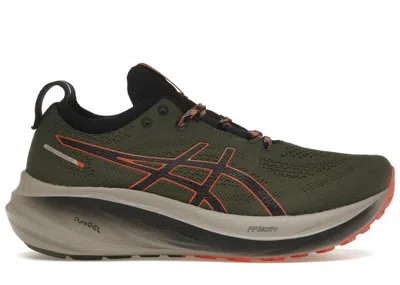 Pre-owned Asics Men's  Gelnimbus 26 Tr Sneakers In Nature Bathing/red Snapper