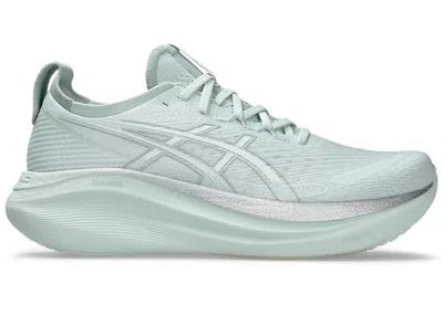Pre-owned Asics Men's  Gelnimbus 27 Sneakers In Pure Aqua/white In Multi