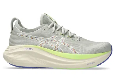 Pre-owned Asics Men's  Gelnimbus 27 Tr Sneakers In Nature Bathing/lime Green