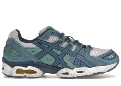Pre-owned Asics Men's  Gelnimbus 9 Blue Green Sneakers In White/grey Floss