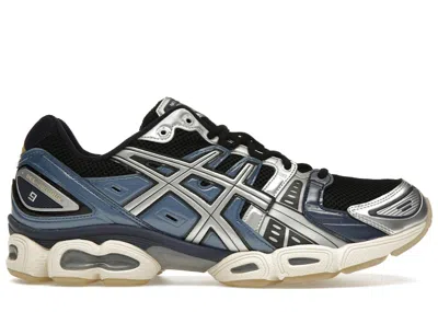 Pre-owned Asics Men's  Gelnimbus 9 Blue Sneakers In Black/pure Silver In Multi