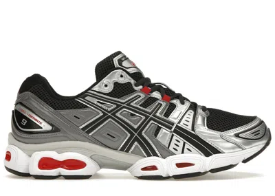 Pre-owned Asics Men's  Gelnimbus 9 Red Sneakers In Graphite Grey/pure Silver In Multi