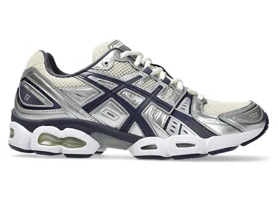 Pre-owned Asics Men's  Gelnimbus 9 Sneakers In Oatmeal/indigo Fog