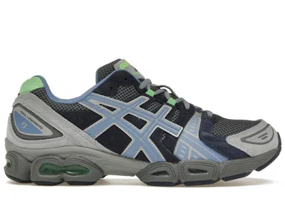Pre-owned Asics Men's  Gelnimbus 9 Sneakers In Steel Grey/blue Harmony