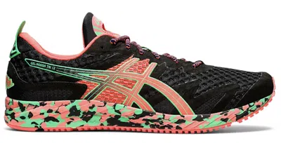 Pre-owned Asics Men's  Gelnoosa Tri 12 Camo Coral Sneakers In Black/flash Coral In Multi