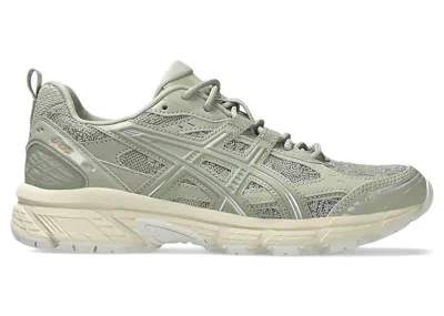 Pre-owned Asics Men's  Gelnunobiki Sneakers In Dried Leaf Green/pure Silver