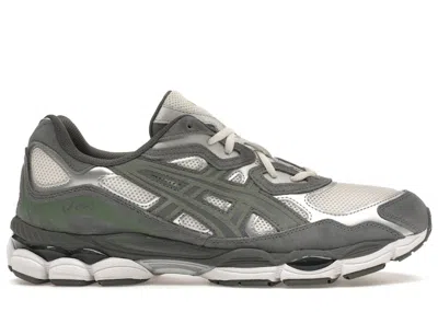 Pre-owned Asics Men's  Gelnyc Sneakers In Cream/steel Grey In Multi