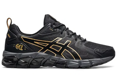 Pre-owned Asics Men's  Gelquantum 180 Sneakers In Black/pure Gold In Multi