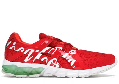 Pre-owned Asics Men's  Gelquantum 90 Cocacola Sneakers In Red/white/teal Glass