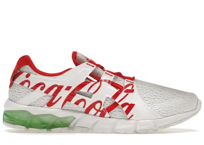 Pre-owned Asics Men's  Gelquantum 90 Cocacola Sneakers In White/coke Red