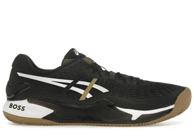 Pre-owned Asics Men's  Gelresolution 9 Boss Sneakers In Black/camel