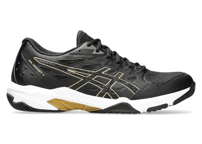 Pre-owned Asics Men's  Gelrocket 11 Sneakers In Black/pure Gold In Multi