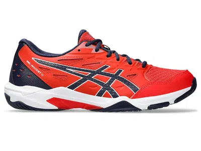 Pre-owned Asics Men's  Gelrocket 11 Sneakers In Fiery Red/peacoat In Multi