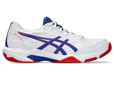 Pre-owned Asics Men's  Gelrocket 11 Sneakers In White/ Blue In Multi
