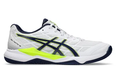 Pre-owned Asics Men's  Geltactic 12 Sneakers In White/blue Expanse
