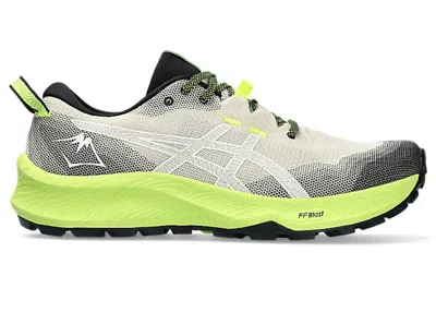Pre-owned Asics Men's  Geltrabuco 12 Green Sneakers In Oatmeal/white