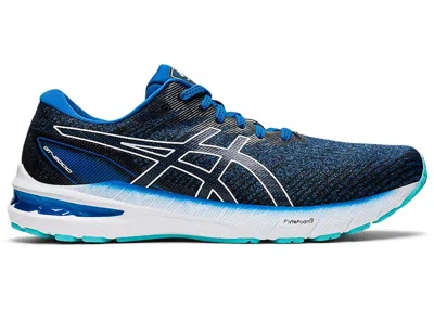Pre-owned Asics Men's  Gt2000 10 Blue Sneakers In Lake Drive/white