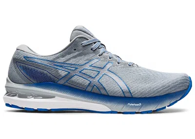 Pre-owned Asics Men's  Gt2000 10 Grey Sneakers In Sheet Rock/electric Blue